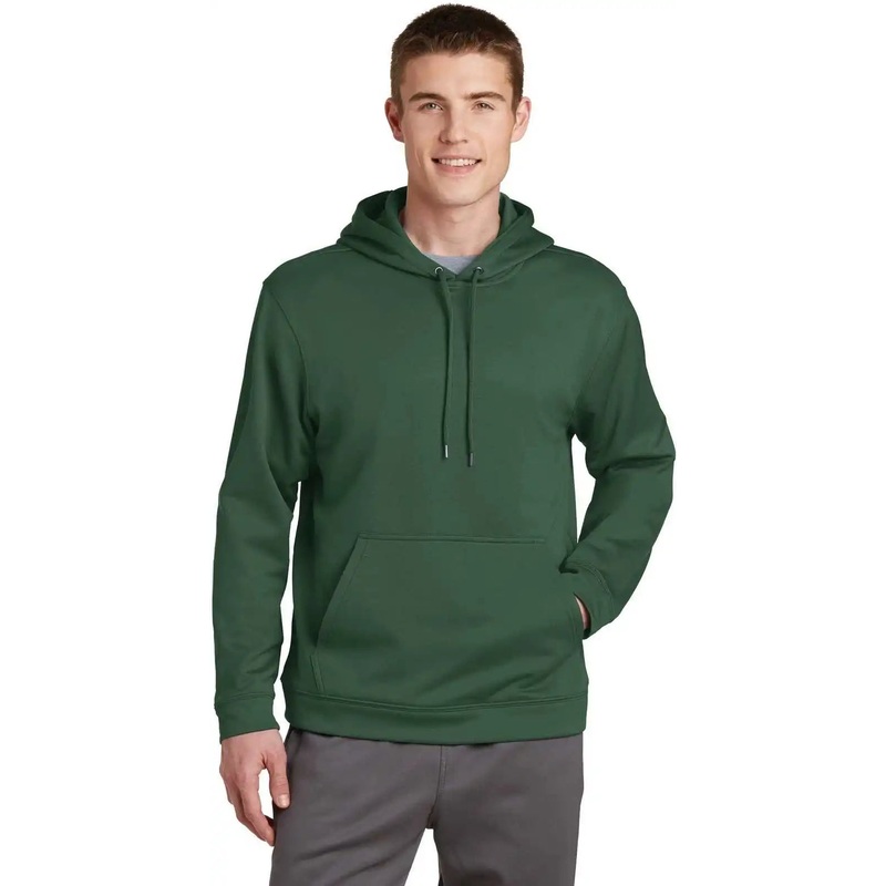 Sport-Tek F244 Sport-Wick Fleece Hooded Pullover – Forest Green