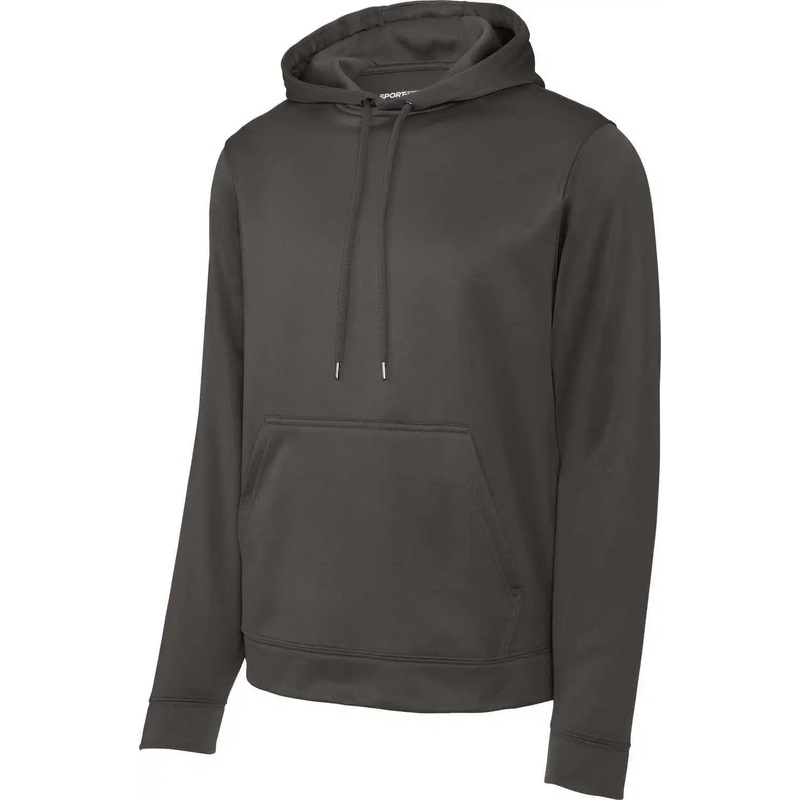 Sport-Tek F244 Sport-Wick Fleece Hooded Pullover – Iron Grey