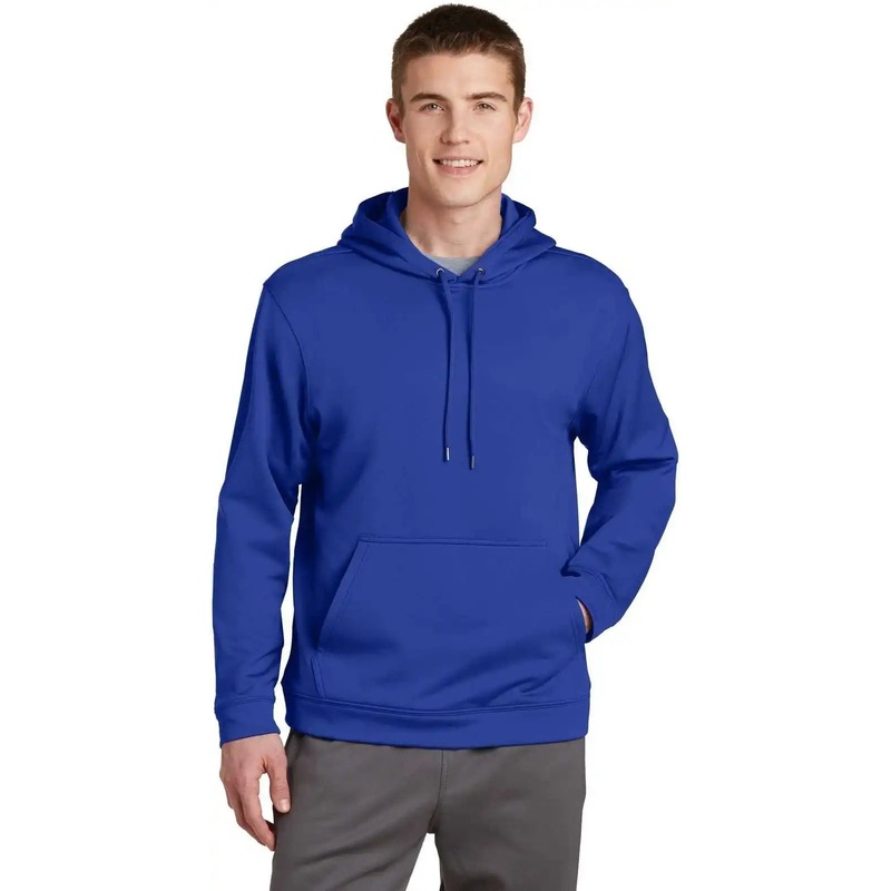 Sport-Tek F244 Sport-Wick Fleece Hooded Pullover – True Royal
