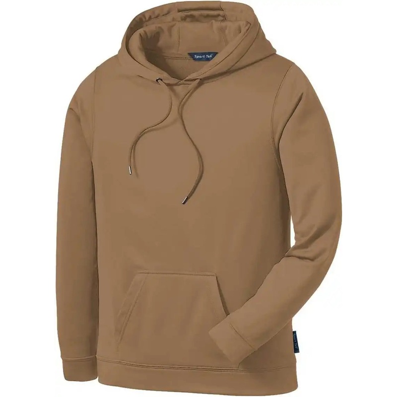 Sport-Tek F244 Sport-Wick Fleece Hooded Pullover – Woodland Brown