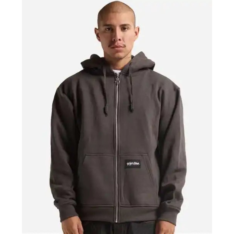 Shaka Wear SHEHZ Men’s Essential Super Heavyweight Full-Zip Hooded Sweatshirt – Shadow