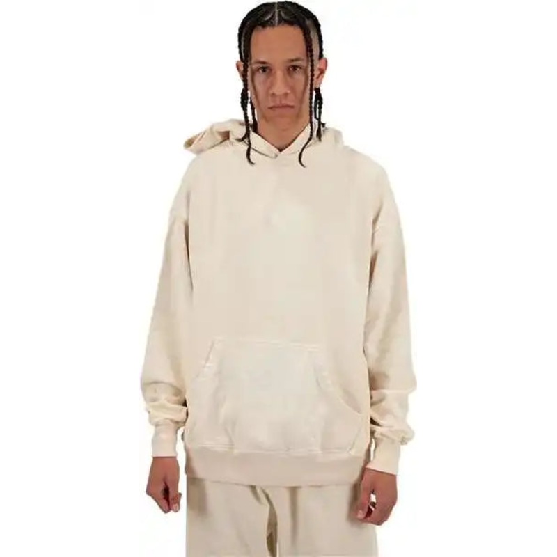 Shaka Wear SHGDH Men’s Los Angeles Garment-Dyed Hooded Sweatshirt – Cream