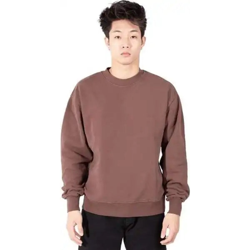 Shaka Wear SHGFC Men’s Los Angeles Garment-Dyed Crewneck Sweatshirt – Mocha