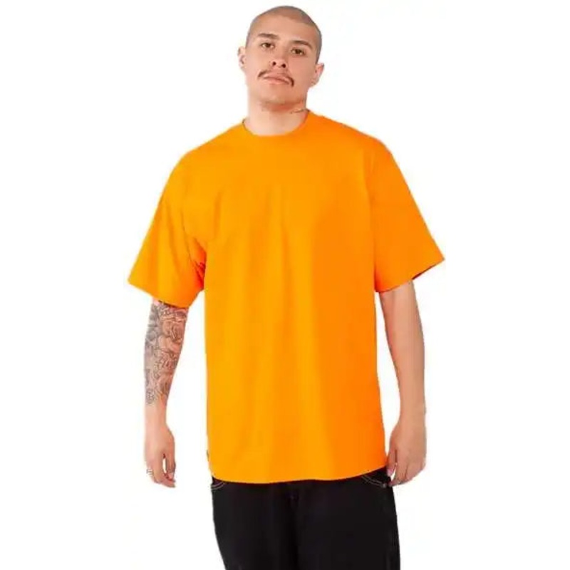 Shaka Wear SHMHSST Men’s Tall Max Heavyweight T-Shirt – Orange