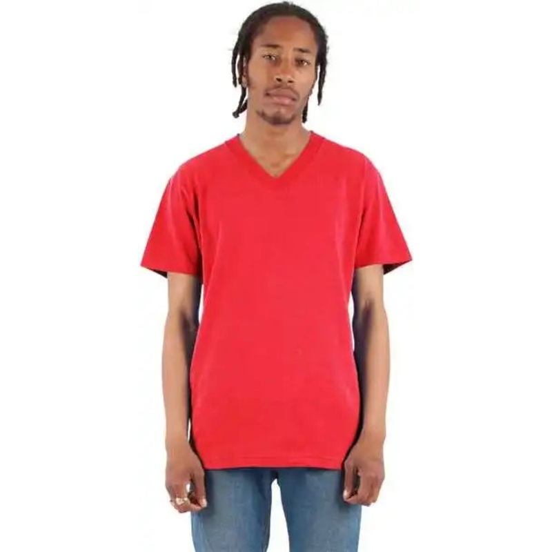 Shaka Wear SHVEE Unisex V-Neck T-Shirt – Red