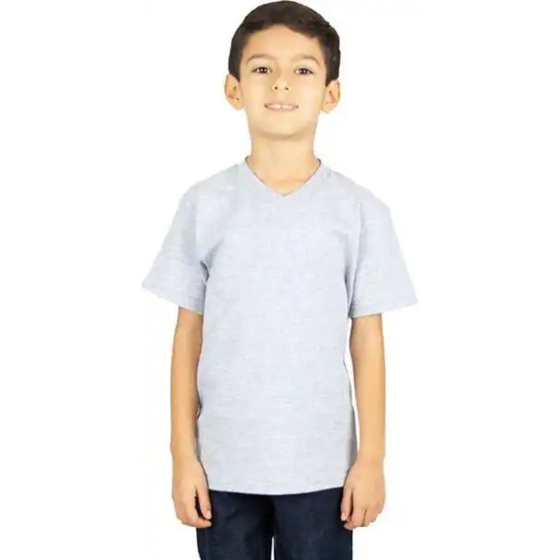 Shaka Wear SHVEEY Youth V-Neck T-Shirt – Heather Gray