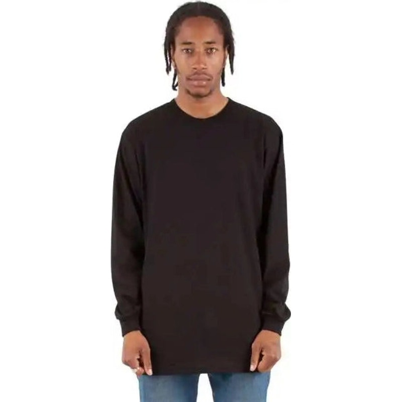 Shaka Wear SHALS Unisex Active Long Sleeve T-Shirt – Black