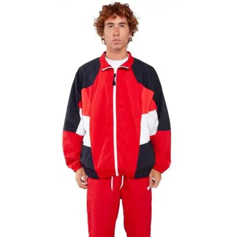 Shaka Wear SHNTJ Men’s Nylon Track Jacket – Red