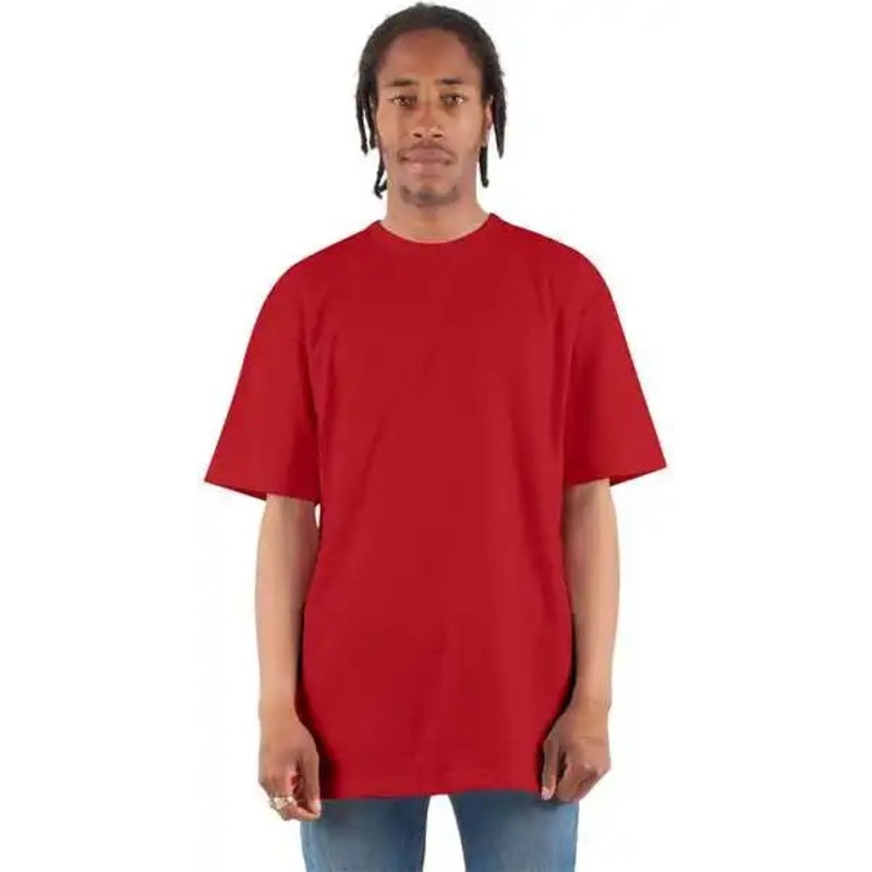 Shaka Wear SHRHSS Unisex RETRO Heavyweight T-Shirt – Red