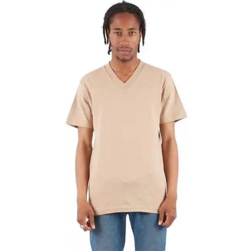Shaka Wear SHVEE Unisex V-Neck T-Shirt – Khaki