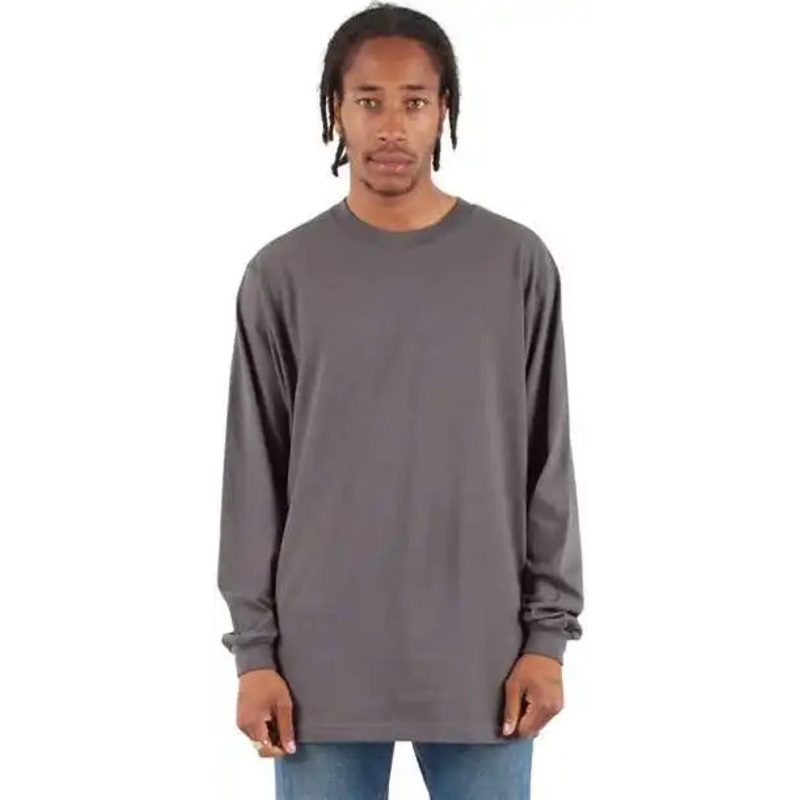 Shaka Wear SHALS Unisex Active Long Sleeve T-Shirt – Dark Gray