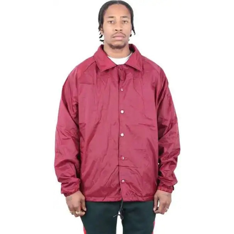 Shaka Wear SHCJ Unisex Coaches Jacket – Burgundy