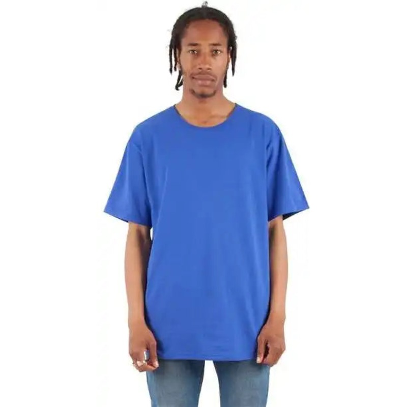 Shaka Wear SHCLT Unisex Curved Hem Long T-Shirt – Royal