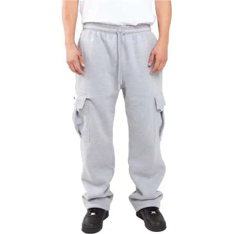 Shaka Wear SHFCP Men’s Fleece Cargo Pocket Sweatpants – Heather Gray