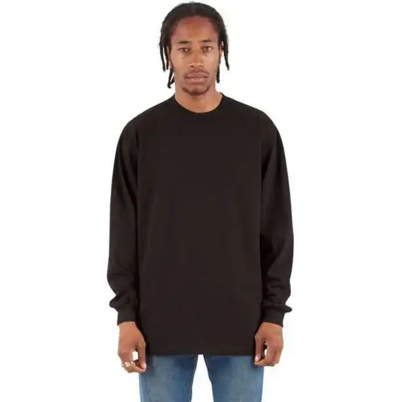 Shaka Wear SHMHLS Men’s Max Heavyweight Long Sleeve T-Shirt – Black
