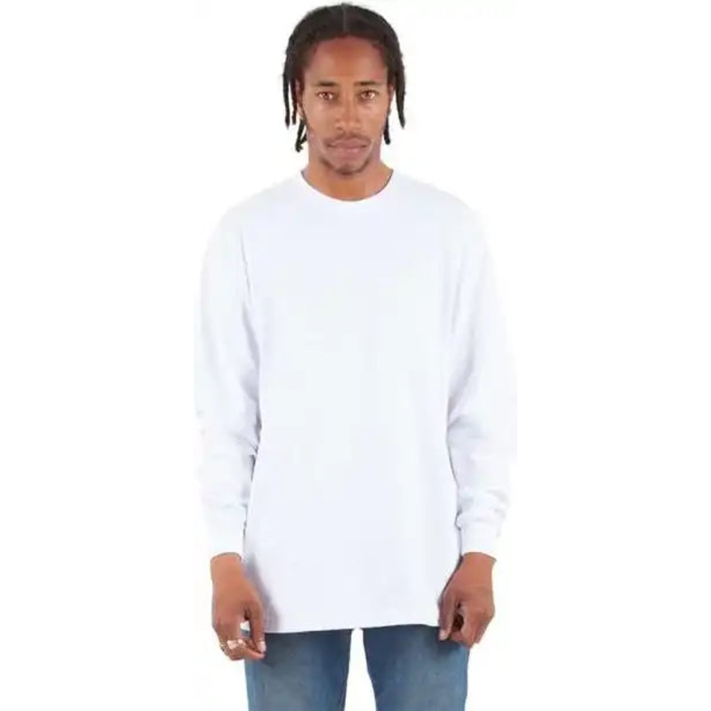 Shaka Wear SHMHLS Men’s Max Heavyweight Long Sleeve T-Shirt – White