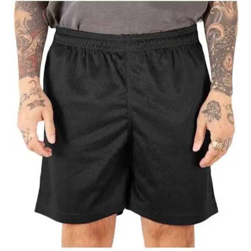 Shaka Wear SHMPS Men’s Mesh PE Gym Shorts – Black