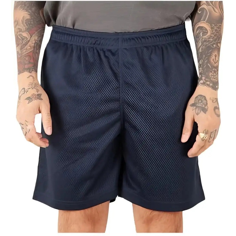 Shaka Wear SHMPS Men’s Mesh PE Gym Shorts – Navy