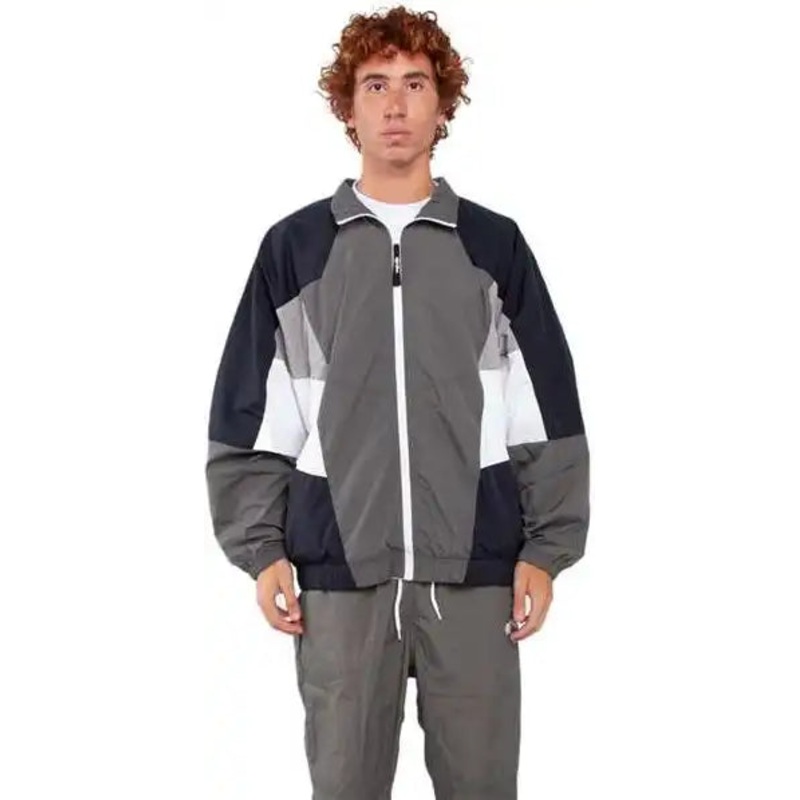 Shaka Wear SHNTJ Men’s Nylon Track Jacket – Gray