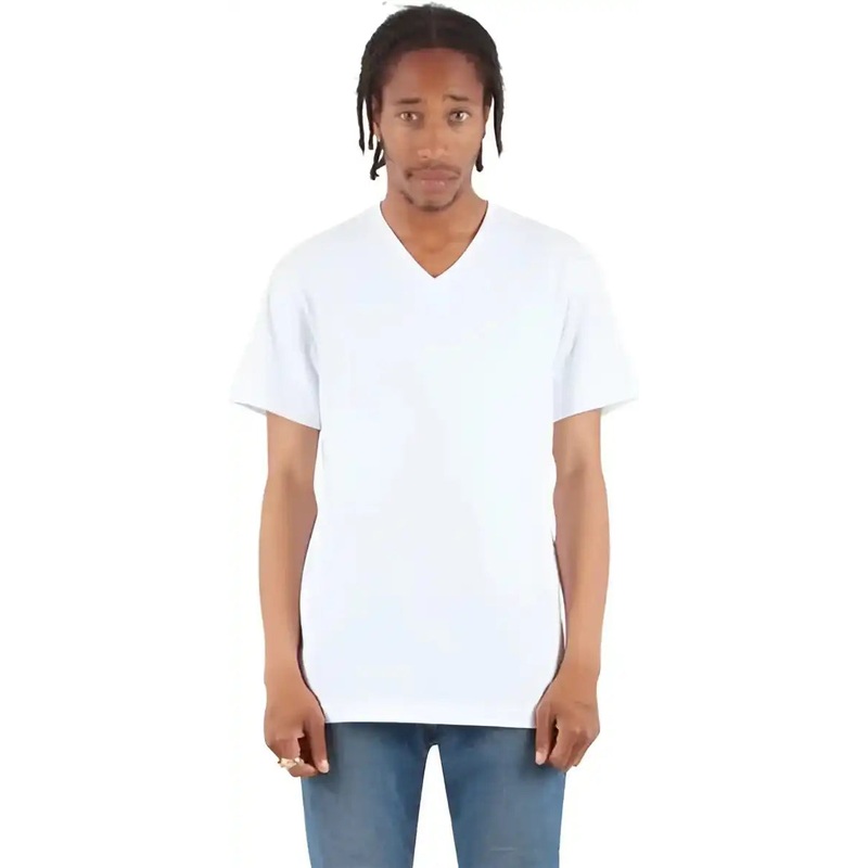 Shaka Wear SHVEE Unisex V-Neck T-Shirt – White