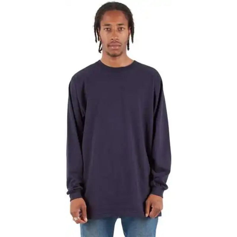 Shaka Wear SHALS Unisex Active Long Sleeve T-Shirt – Navy