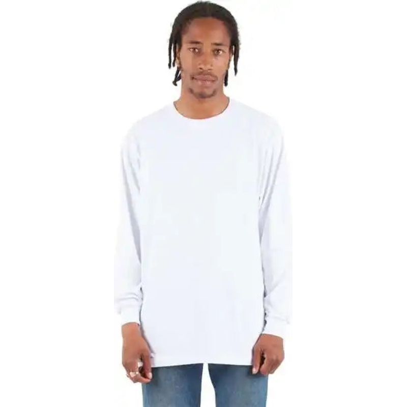Shaka Wear SHALS Unisex Active Long Sleeve T-Shirt – White