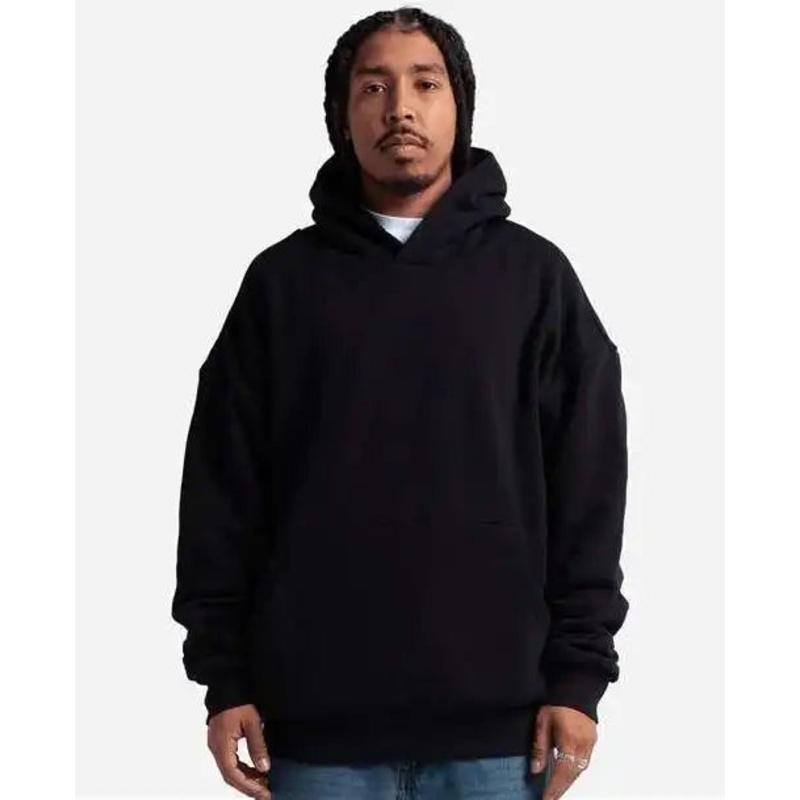 Shaka Wear SHDLP Men’s Garment-Dyed Double Layer Reversible Hooded Sweatshirt – Black