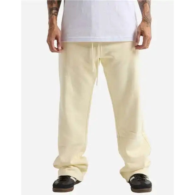 Shaka Wear SHGDSSP Men’s Garment Dye Straight Leg Sweatpants – Cream