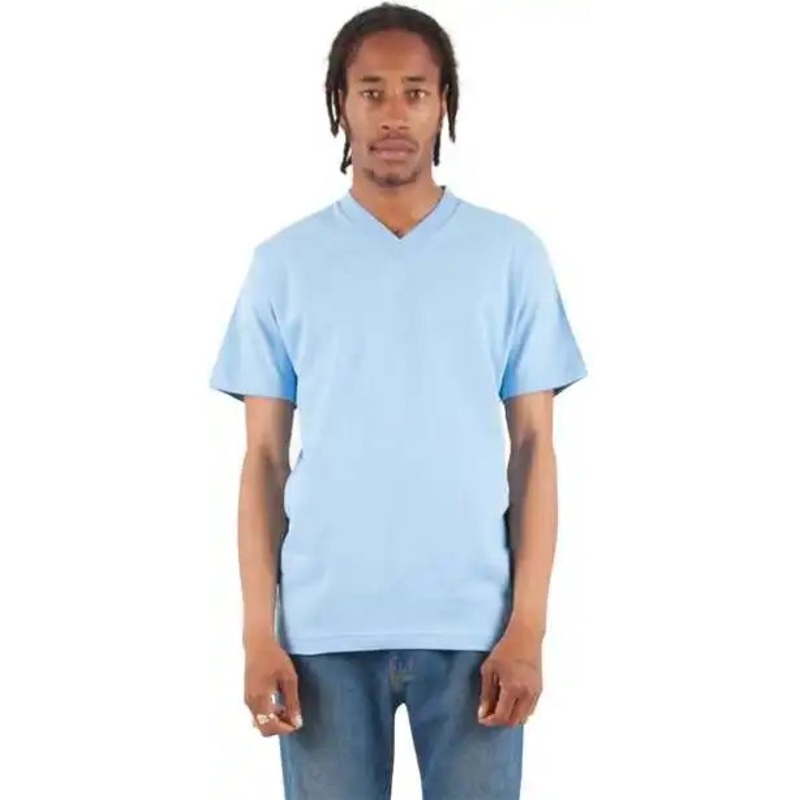 Shaka Wear SHVEE Unisex V-Neck T-Shirt – Sky Blue