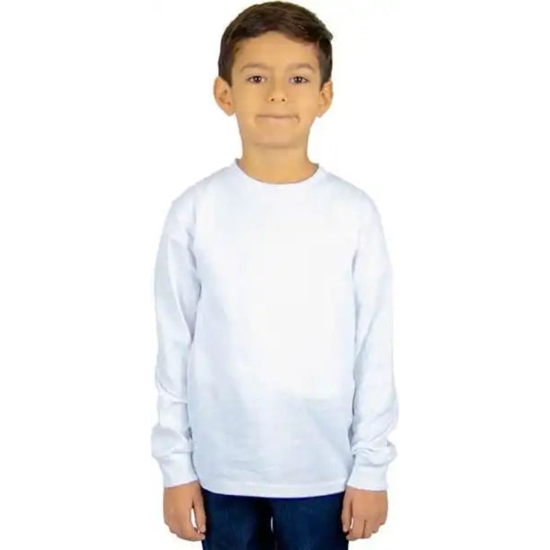 Shaka Wear SHLSY Youth Active Long Sleeve T-Shirt – White