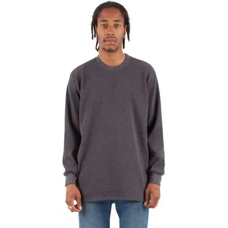Shaka Wear SHTHRM Unisex Thermal T-Shirt – Charcoal Gray Heather