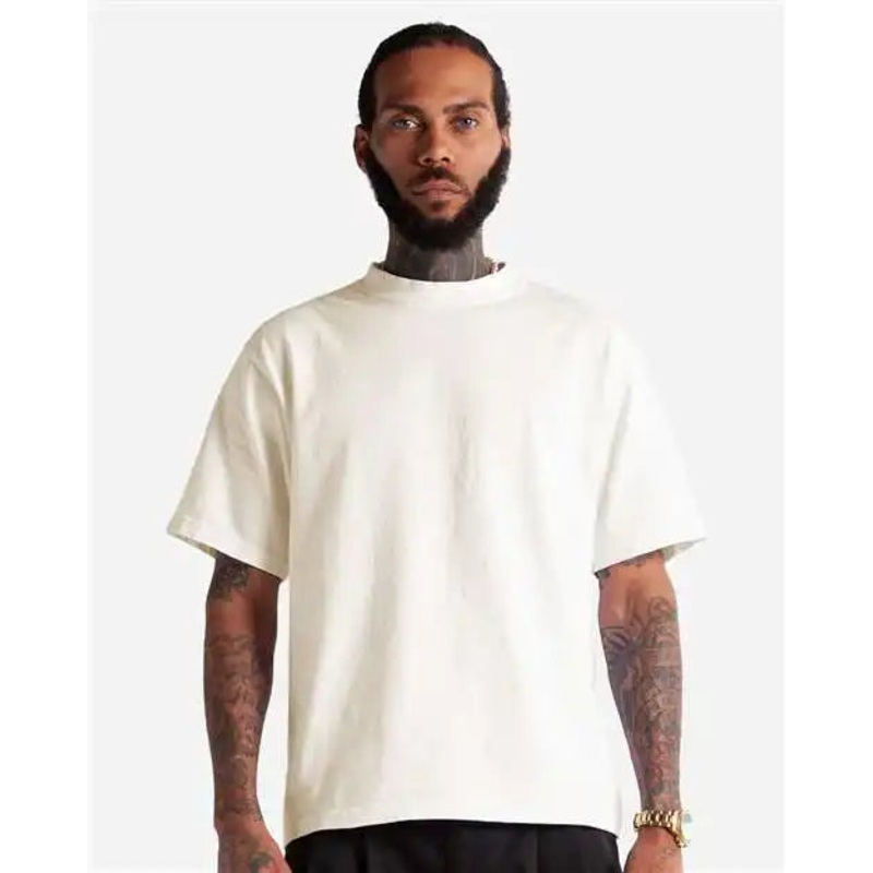 Shaka Wear MCS Men’s Cropped Max Heavyweight T-Shirt – Off white