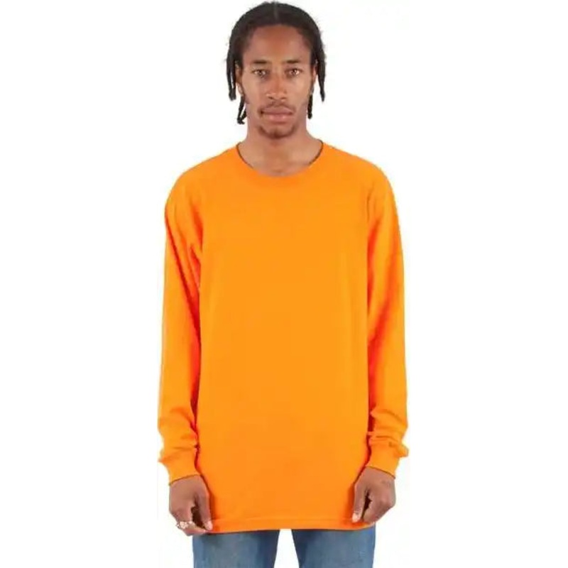 Shaka Wear SHALS Unisex Active Long Sleeve T-Shirt – Orange