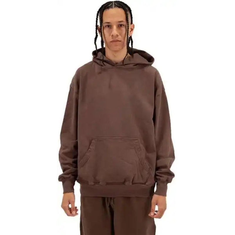 Shaka Wear SHGDH Men’s Los Angeles Garment-Dyed Hooded Sweatshirt – Mocha