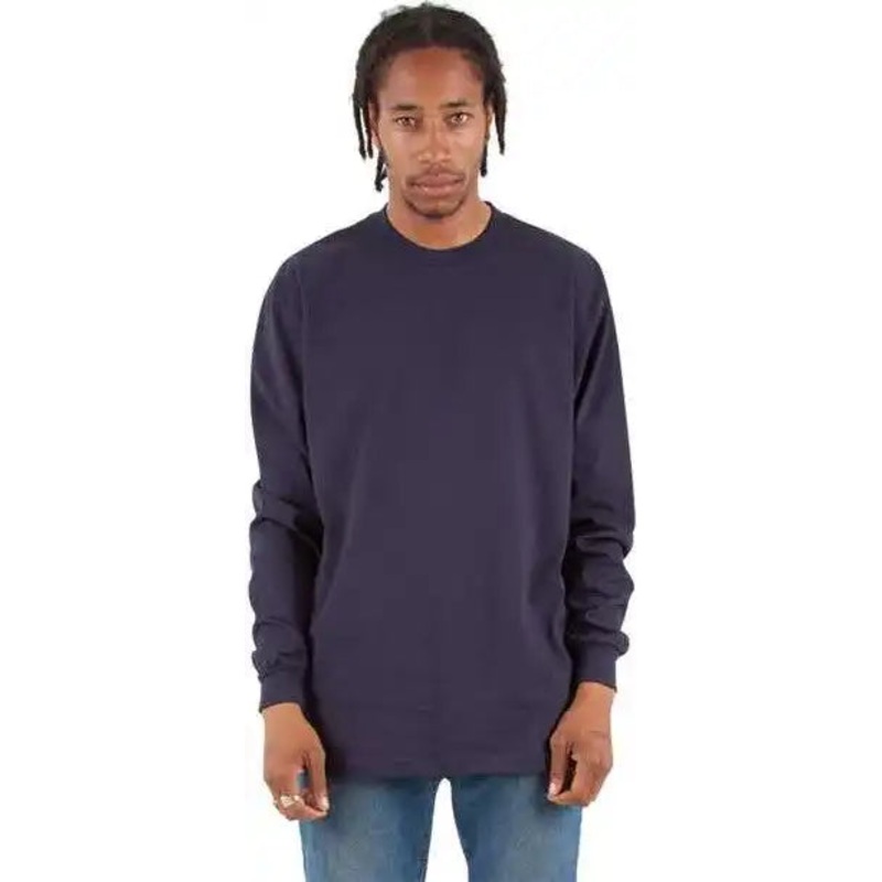 Shaka Wear SHMHLST Men’s Tall Max Heavyweight Long Sleeve T-Shirt – Navy