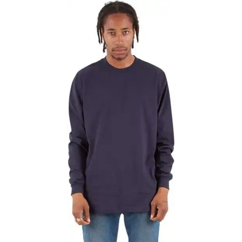 Shaka Wear SHMHLS Men’s Max Heavyweight Long Sleeve T-Shirt – Navy
