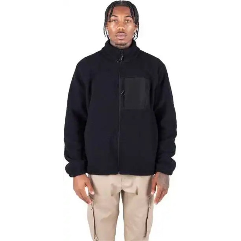 Shaka Wear SHSJ Men’s Sherpa Jacket – Black