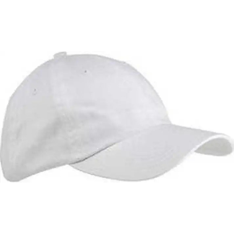Big Accessories BX001Y Youth 6-Panel Brushed Twill Unstructured Cap – White