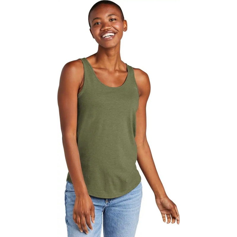 District DT151 Women’S Perfect Tri Relaxed Tank – MilGrnFst