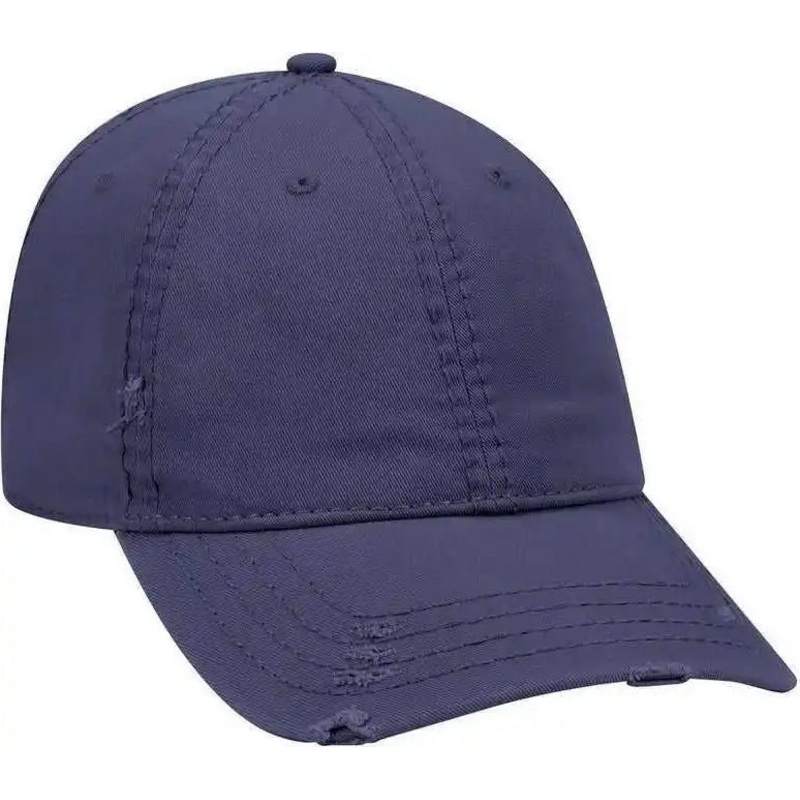 OTTO 104-1018 Distressed Superior Garment Washed Cotton Twill Low Profile Pro Style Cap – Navy