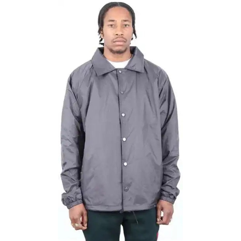 Shaka Wear SHCJ Unisex Coaches Jacket – Dark Gray