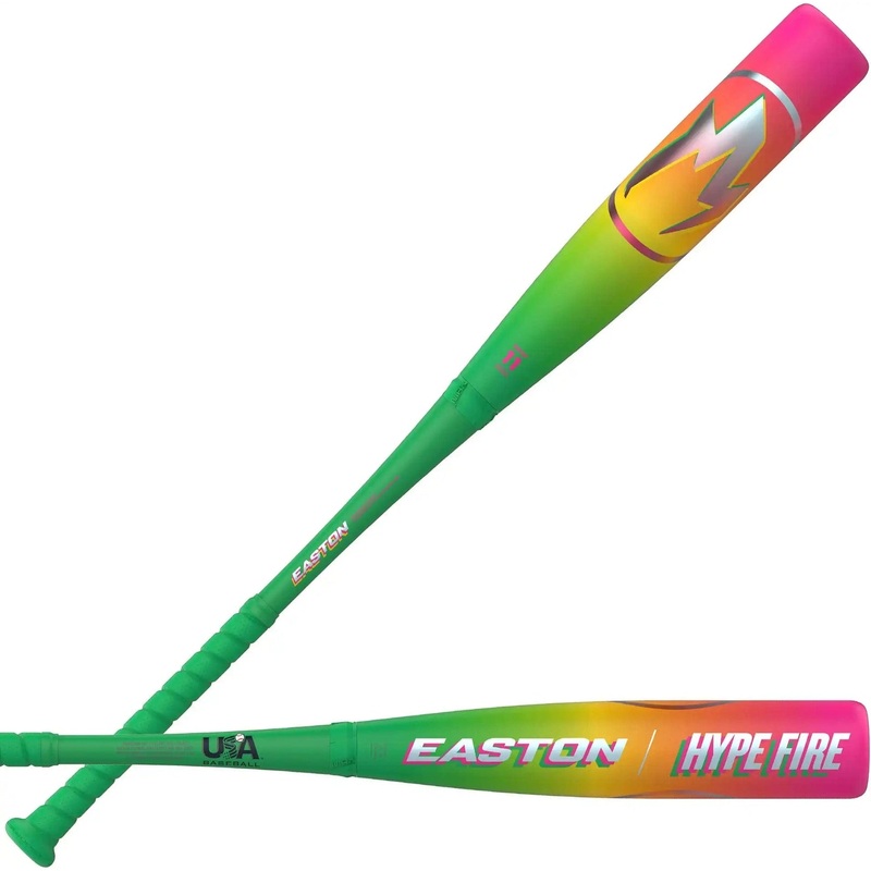 Easton 2026 Hype Fire (-11) USA Approved  2 5/8 Bat EUS6HYP11 – Green Pink