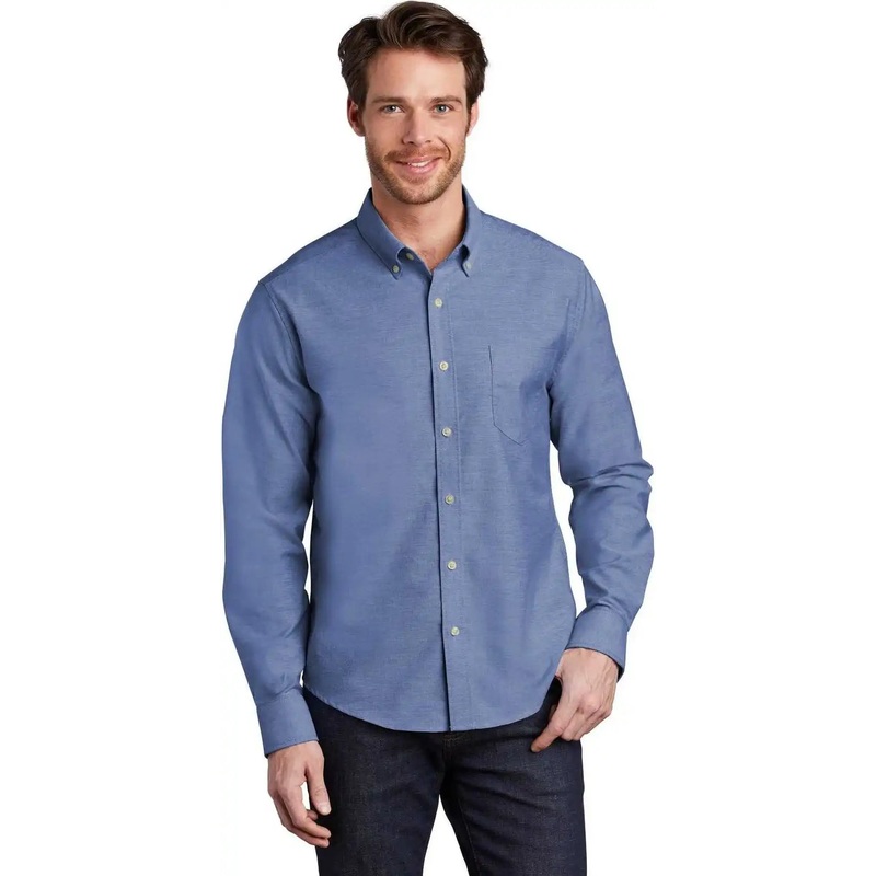 Port Authority S651 Untucked Fit Superpro Oxford – Navy