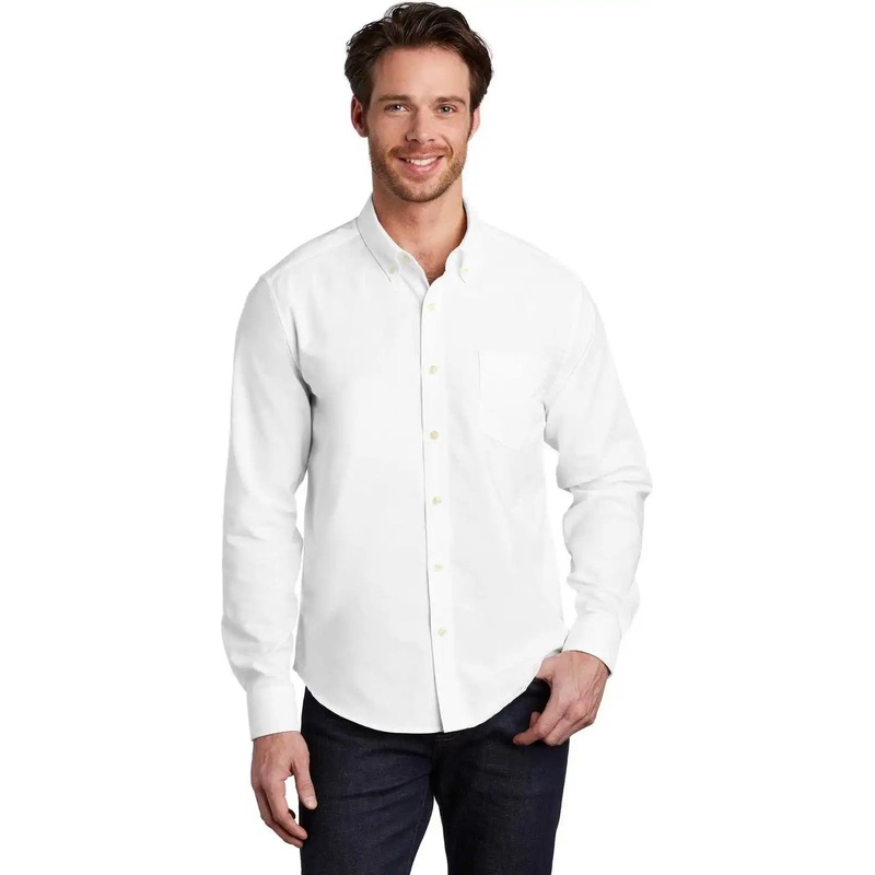 Port Authority S651 Untucked Fit Superpro Oxford – White