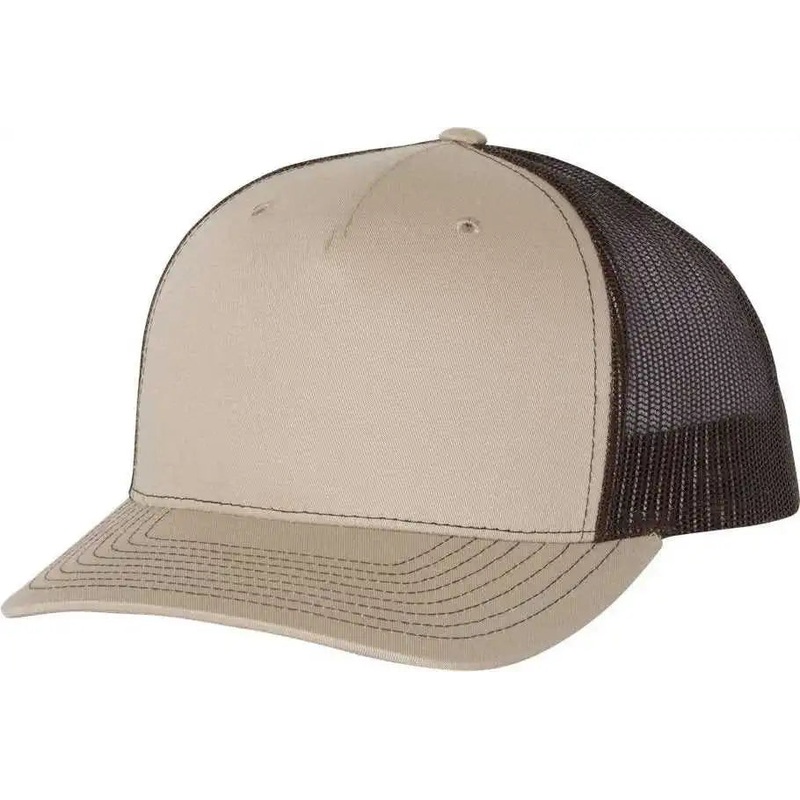 Richardson 112FP Trucker Caps – Khaki Coffee
