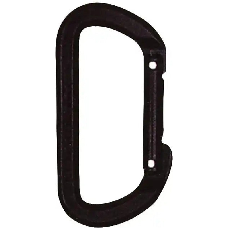 D Climbing Carabiner|Black|Silver