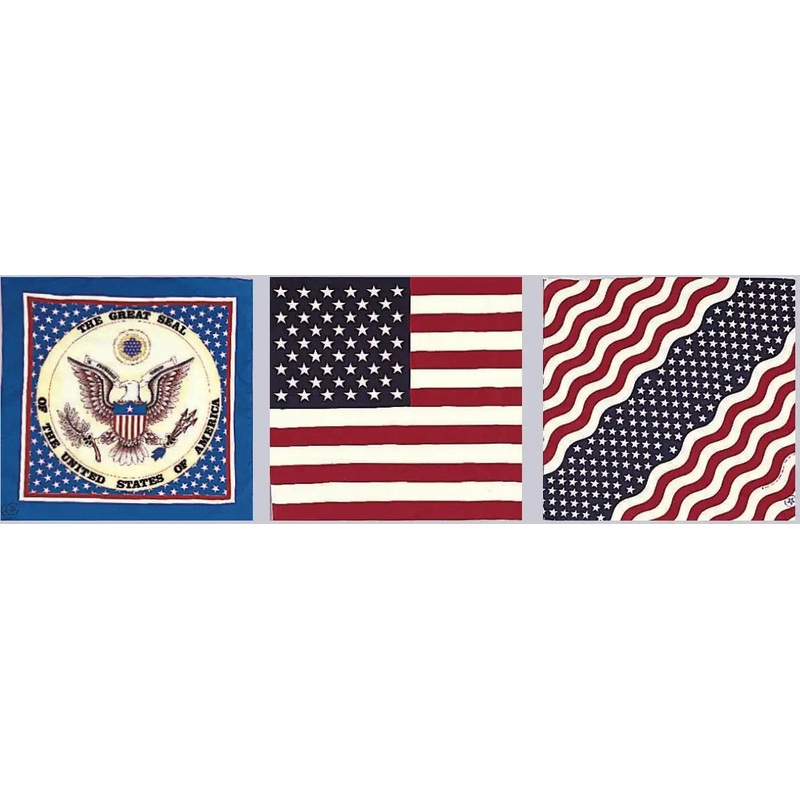 Rothco U.S. Flag Bandana|Red / White / Blue|27 x 27 Inches|22 x 22 Inches