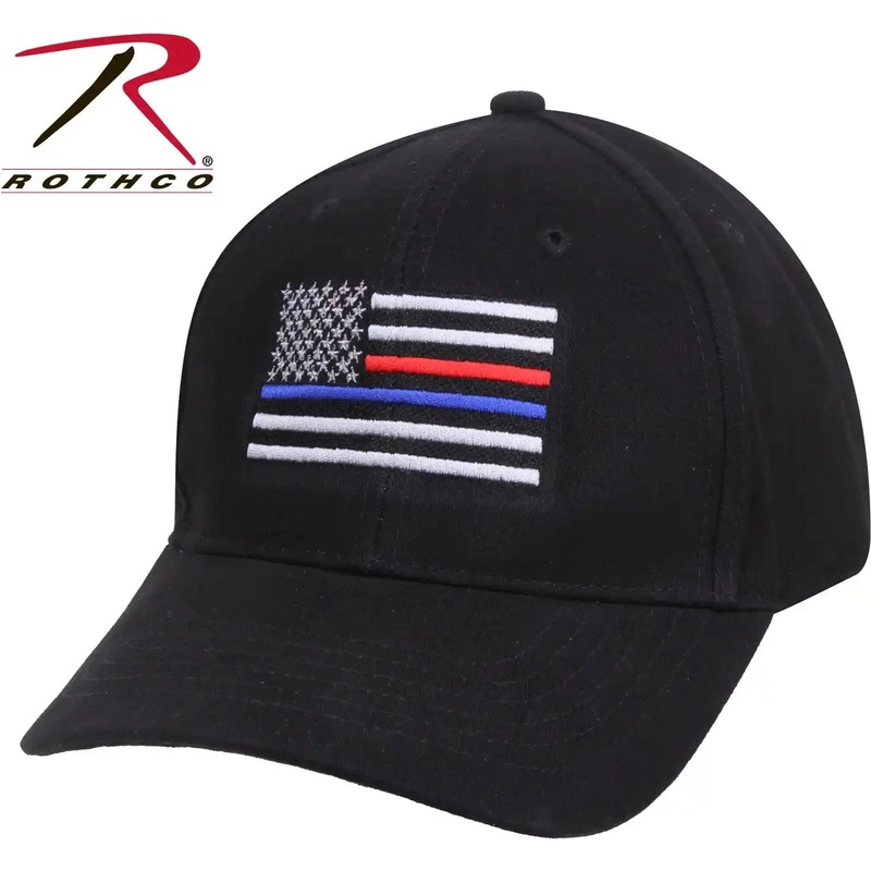 Rothco Thin Blue Line & Red Line Low Profile Flag Cap