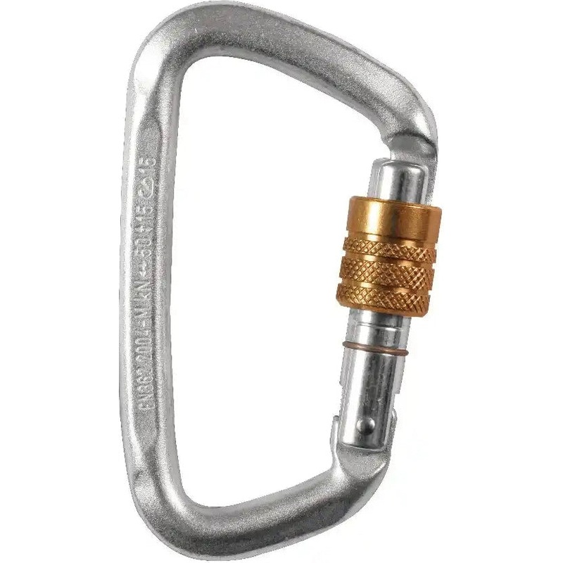 Hard Steel Modified D Key Screw Gate Carabiner
