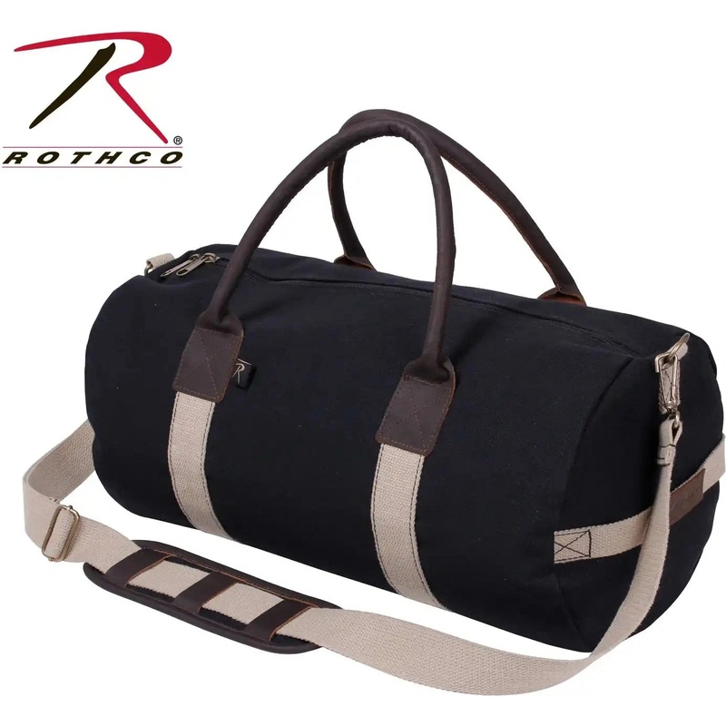 Rothco Canvas & Leather Gym Duffle Bag